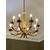 Lampadario a otto luci in bronzo dorato, Francia, stile Luigi XVI, fine XIX secolo 