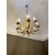 Lampadario a otto luci in bronzo dorato, Francia, stile Luigi XVI, fine XIX secolo 