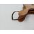 Soffione da camino in ottone pelle e legno epoca meta' 900