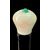 Bastone con pomolo in avorio globulare con pietra verde inserita.