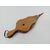 Soffione da camino in ottone pelle e legno epoca meta' 900
