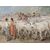 Olio su tela Gaetano Bocchetti (1888-1990) Raffigurante Pascolo con Personaggi