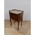 Comodino francese in bois de rose con marmo rosa - stile Luigi XV - fine '800