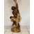 Moro veneziano scultura in legno scolpito  laccato   sei lumi . XIX secolo 