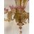 Lampadario in vetro di Murano sei luci cristallo e oro 