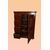 Credenza italiana Tirolese alta ad 1 anta con cassetti con pitture floreali 