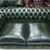 Seduta 2 posti chesterfield inglese originale in pelle verde 
