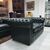 Seduta 2 posti chesterfield inglese originale in pelle verde 