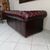 Divano 3 posti chesterfield capitonnè in pelle bordeaux 