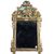 Specchiera francese di fine 1700 in legno intagliato, dorato foglia oro e laccato