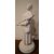 Antica scultura in porcellana biscuit del 1800 raffigurante giovane dama fanciulla 