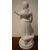Antica scultura in porcellana biscuit del 1800 raffigurante giovane dama fanciulla 