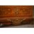 Antico secretaire francese del 1800 stile Napoleone III riccamente intarsiato, marmo e bronzi