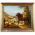 Antico quadro inglese del 1900 firmato olio su tela inglese "Pastore con gregge"