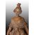 Bellissima scultura francese del 1800 firmata in terracotta raffigurante una Dama con elegantissimo vestito