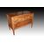Comò francese di inizio 1800 stile Luigi XVI in legno di noce con intarsi geometrici e bronzi