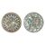 Coppia antiche piastrelle tonde - n. 2128/13-