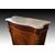 Bellissimo credenza servante Parigino stile Luigi XV con bronzi, intarsi e piano in marmo