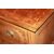Comò francese di inizio 1800 stile Luigi XVI in legno di noce con intarsi geometrici e bronzi