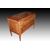 Comò francese di inizio 1800 stile Luigi XVI in legno di noce con intarsi geometrici e bronzi