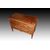 Comò francese di inizio 1800 stile Luigi XVI in legno di noce con intarsi geometrici e bronzi