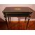 Antico tavolino da gioco francese stile Boulle del 1800 in legno ebanizzato con intarsi in ottone e bronzi