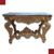 CONSOLLE LUIGI XV IN LEGNO DORATO E MARMO BARDIGLIO XVIII SECOLO