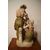 Antica grande scultura in porcellana Royal Dux Bohemia del 1800 raffigurante famiglia tradizionale