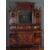 Cabinet credenza doppiocorpo in legno di palissandro con intarsi stile Vittoriano del 1800