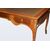 Antica grande scrivania diplomatica stile Luigi XV del 1800 con piano in pelle