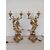 Coppia lampade con putti/angeli in legno dorato e argentato-candelieri-primi 900