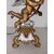 Coppia lampade con putti/angeli in legno dorato e argentato-candelieri-primi 900
