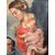 PAINTED &quot;MADONNA WITH CHILD&quot; SIGNED E. BLONDEAU 1885 - COPY OF RUBENS     