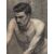 Charcoal drawing of male nude signed &quot;A. Peluzzi &quot;     