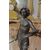 SCULTURA IN BRONZO DAVIDE E GOLIA CON BASE IN MARMO FINE XIX SECOLO