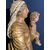 GRANDE SCULTURA LIGNEA POLICROMA “MADONNA COL BAMBINO” - XVI SECOLO  
