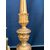 SERIES OF 4 GOLDEN WOODEN CANDLEHOLDERS - 19TH CENTURY     