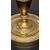 Coppia di candelieri Impero in bronzo dorato e patinato scuro.