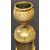 Coppia di candelieri Impero in bronzo dorato e patinato scuro.