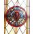  PAN416 - Vetrata colorata Liberty, Misure cm L 96 x H 177  