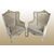 Coppia di poltrone laccate decapate stile Luigi XV del 1800 francesi 