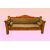 Divano svedese del 1800 stile Biedermeier in legno di betulla e noce 
