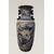 Antico vaso cinese in porcellana bianca con decori blu del 1800