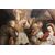 Olio su tela di inizio 1700 Raffigurante Adorazione del Bambin Gesù con Pastori e Donne Scuola Fiamminga