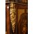 Splendida servante credenza parigina del 1800 riccamente intarsiata con piano in marmo e bronzi