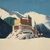 Dipinto di Cesare Maggi - Il Castello di Tarasp 1960