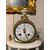 TRITTICO OROLOGIO E CANDELIERI META' XIX SECOLO