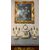 TRITTICO OROLOGIO E CANDELIERI META' XIX SECOLO