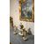 TRITTICO OROLOGIO E CANDELIERI META' XIX SECOLO