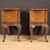 Pair of Italian bedside tables in wood from the 50s